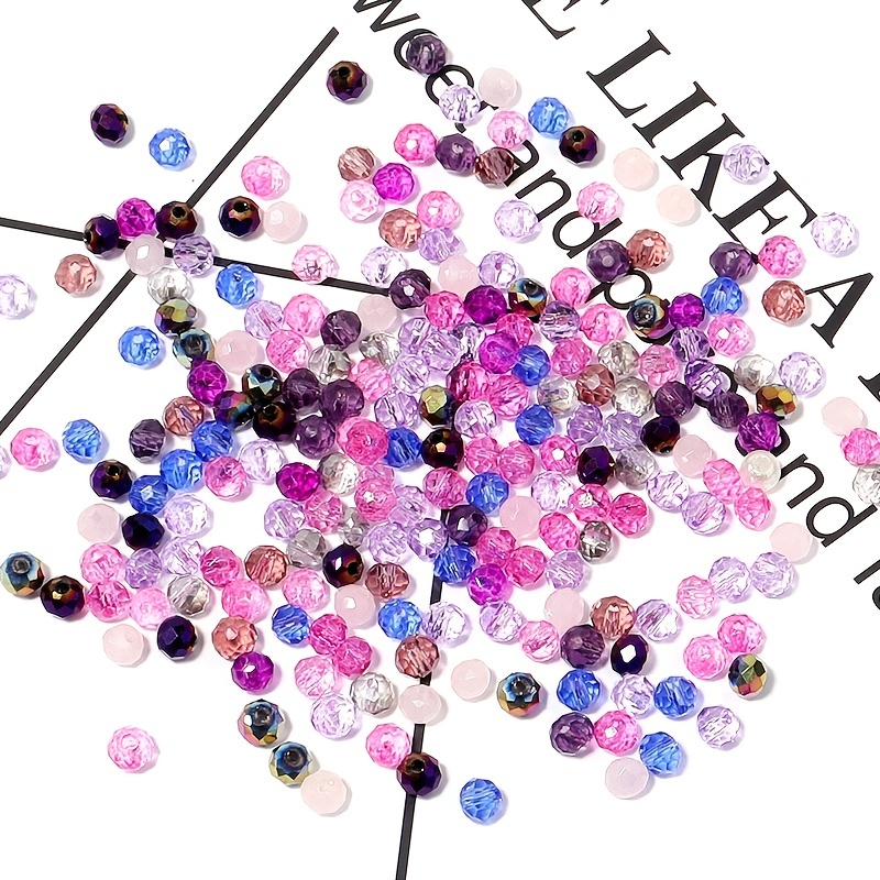 Clear Flat Beads Glass Beads Mixed Colors For Bracelet - Temu