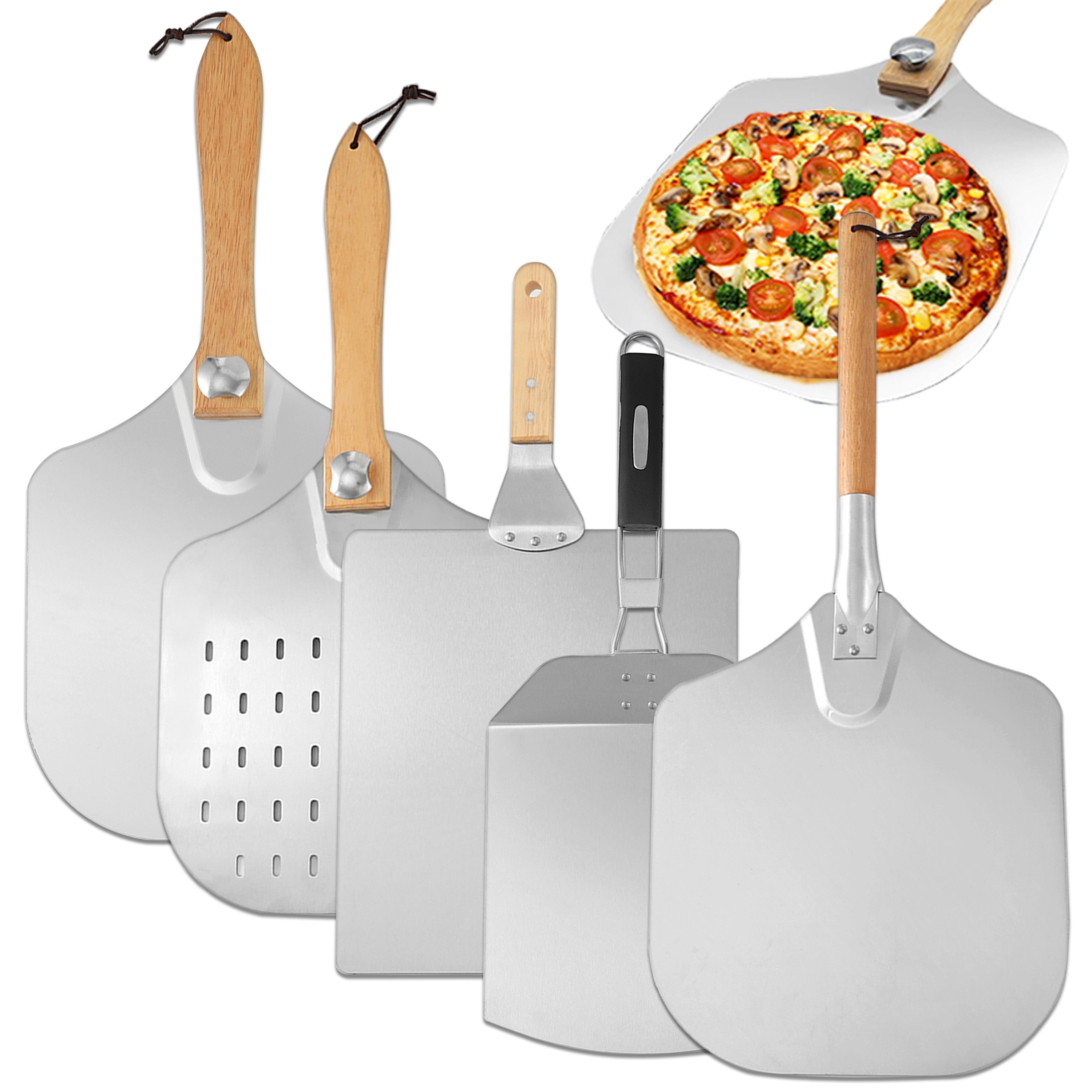 Aluminium pliable 12x14inch Pizza Spatule Long Handle-safe Oven Tools