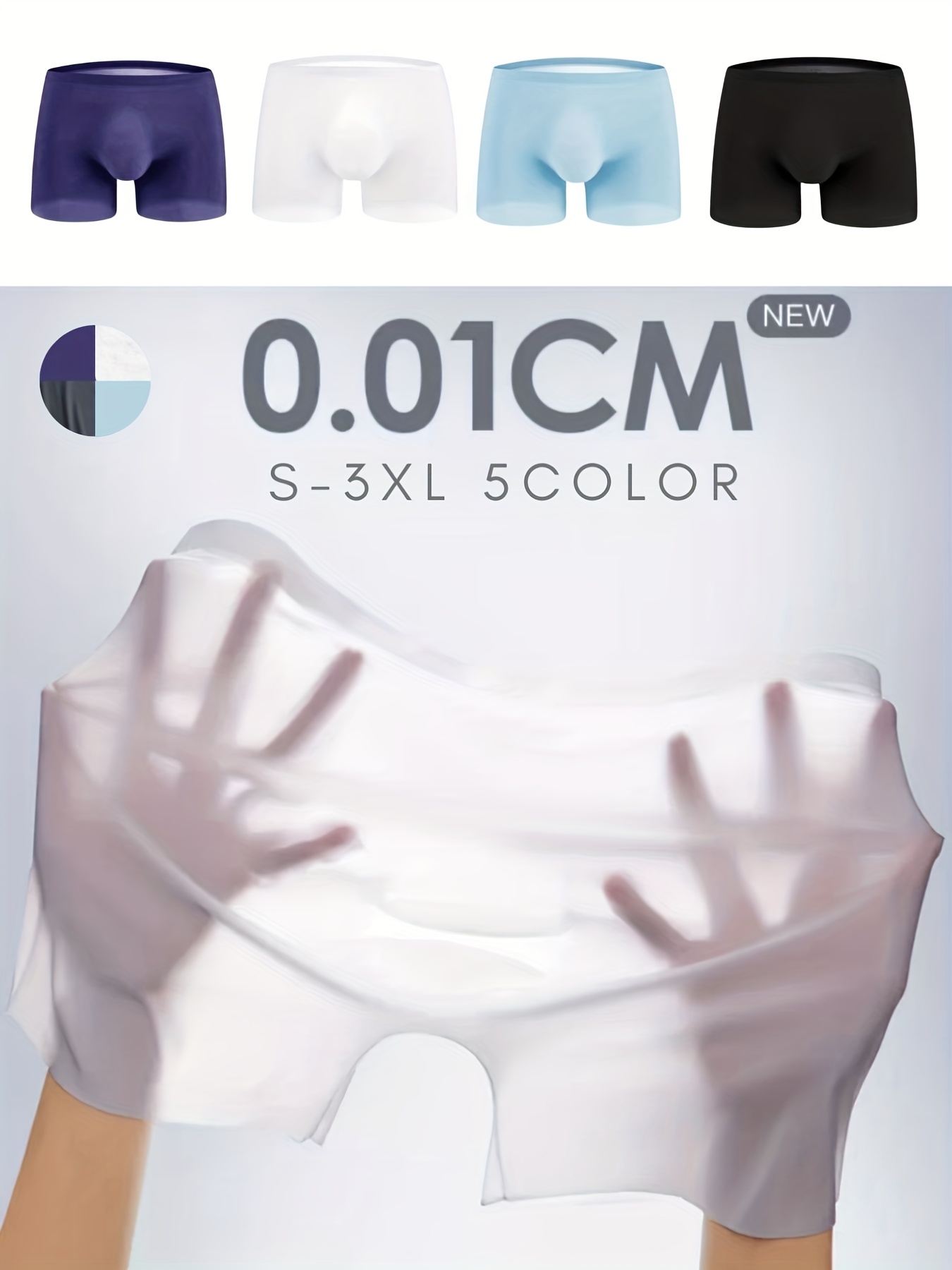 Men's Traceless Ice Silk Comfortable Underwear Skin Friendly - Temu