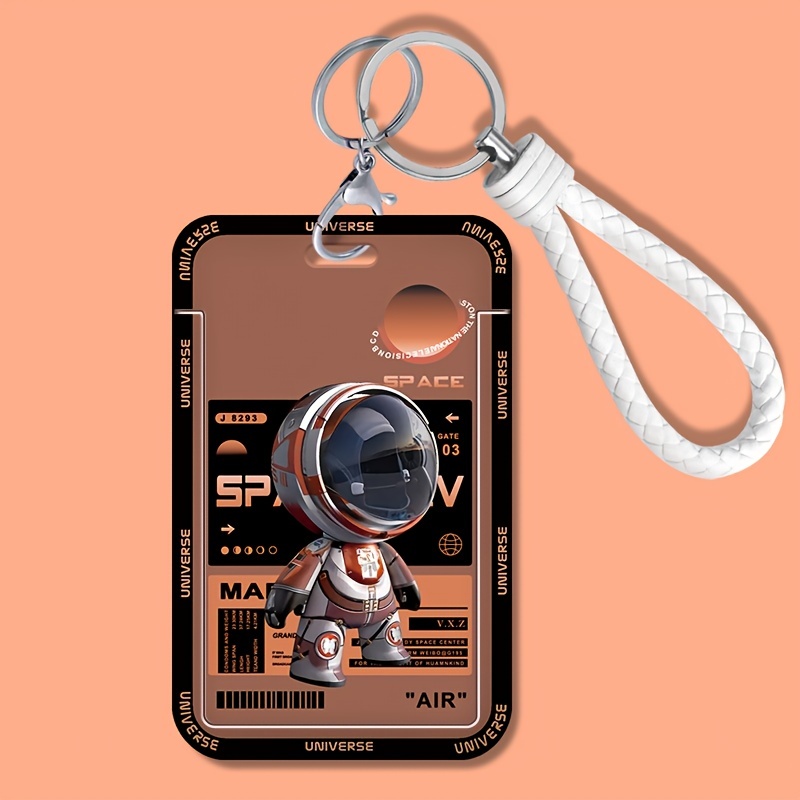 Rose Gold Stars Card Holder Vertical PU Leather Badge Holder with 1 Clear  ID Card Window 2 Card Slot and 1 Neck Lanyard for Office, School, ID Credit
