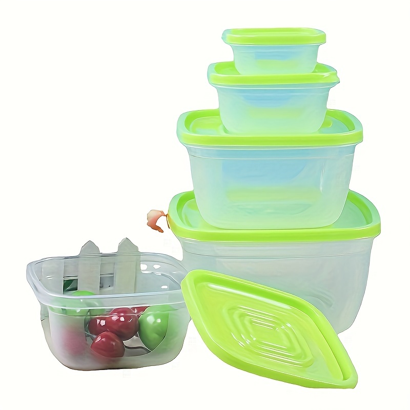 1pc Clear Random Color Food Storage Box, Food Storage Container