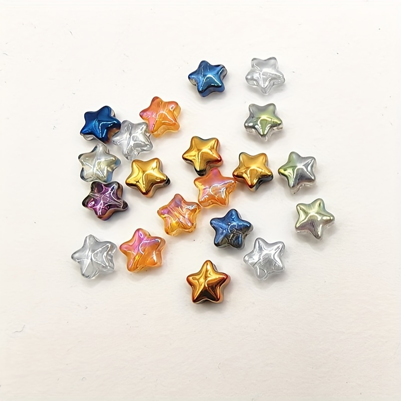 10Pcs, Glass Crystal 18mm 10pcs/p Triangle Shape Rainbow & Jelly Candy AB  Colors Glue On Beads Applique Handicraft DIY Trim Nail Stones and Gems