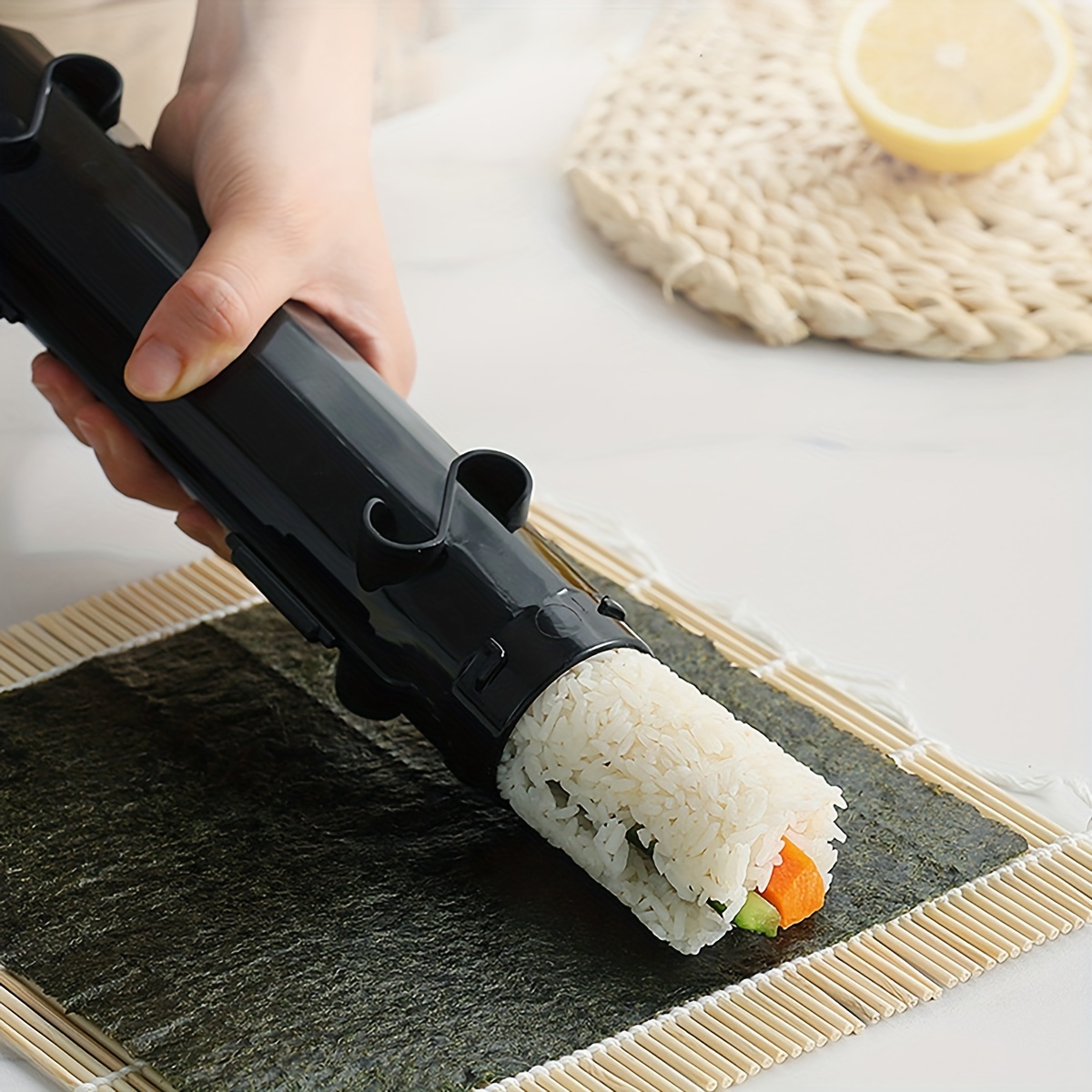 Kitchen Sushi Tools Roller Sushi Maker Roll Mold Kit Sushi Bazooka Gadgets