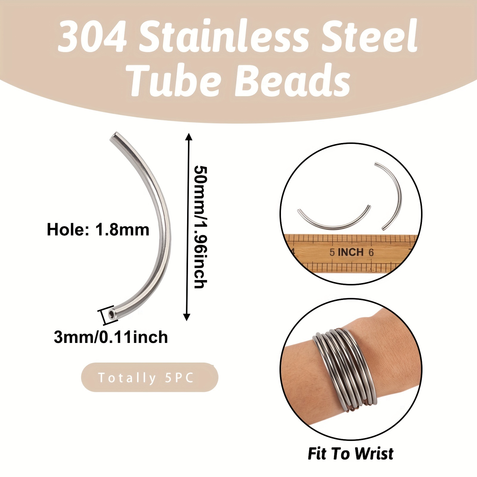 Stainless Steel Beads for Jewelry Making DIY