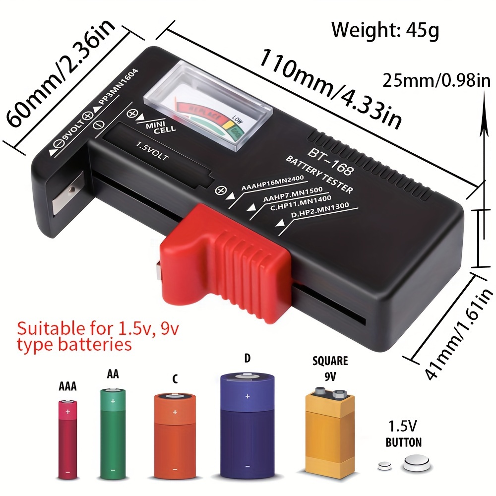 Comprobador de pilas / baterias - analogico > pilas > energia