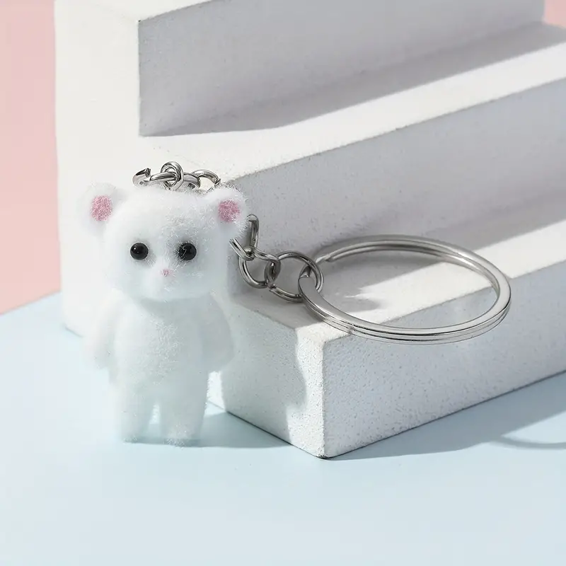 Mini Plush Bear Keychain Cute Animal Doll Key Chain Ring Bag - Temu