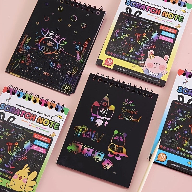 Students' Scratch Paper Book Colorful Diy Scratch Art Book - Temu