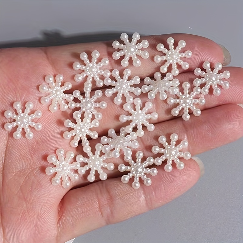 Handmade Snowflake With White Thread Embroidery Hearts Shape - Temu