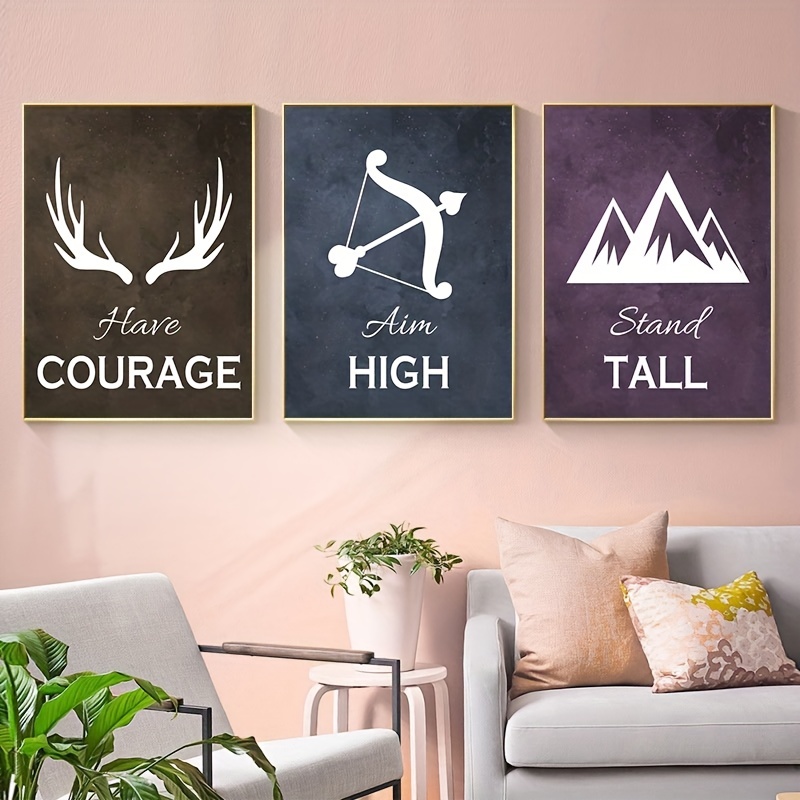 Stylish Room Decor Inspirational Wall Art Set For Women - Temu