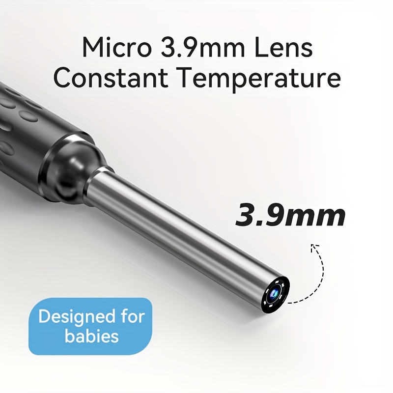 Micro-Caméra Otoscope Sans Fil 1080P, Kit de Nettoyage d'Oreille