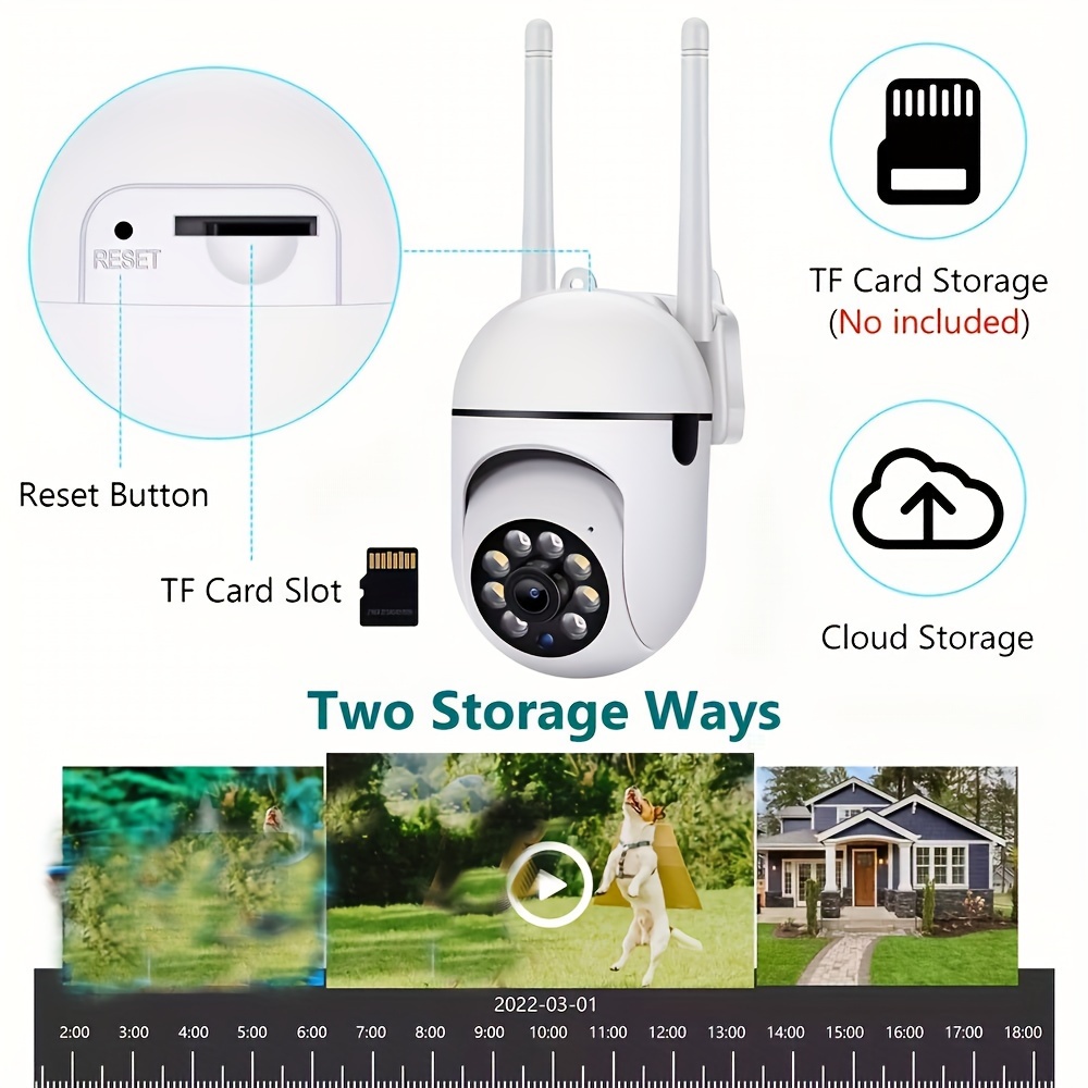 1 Cámara Ip Hd 1080p 2 4/5g Doble Banda Wifi Detección - Temu Chile