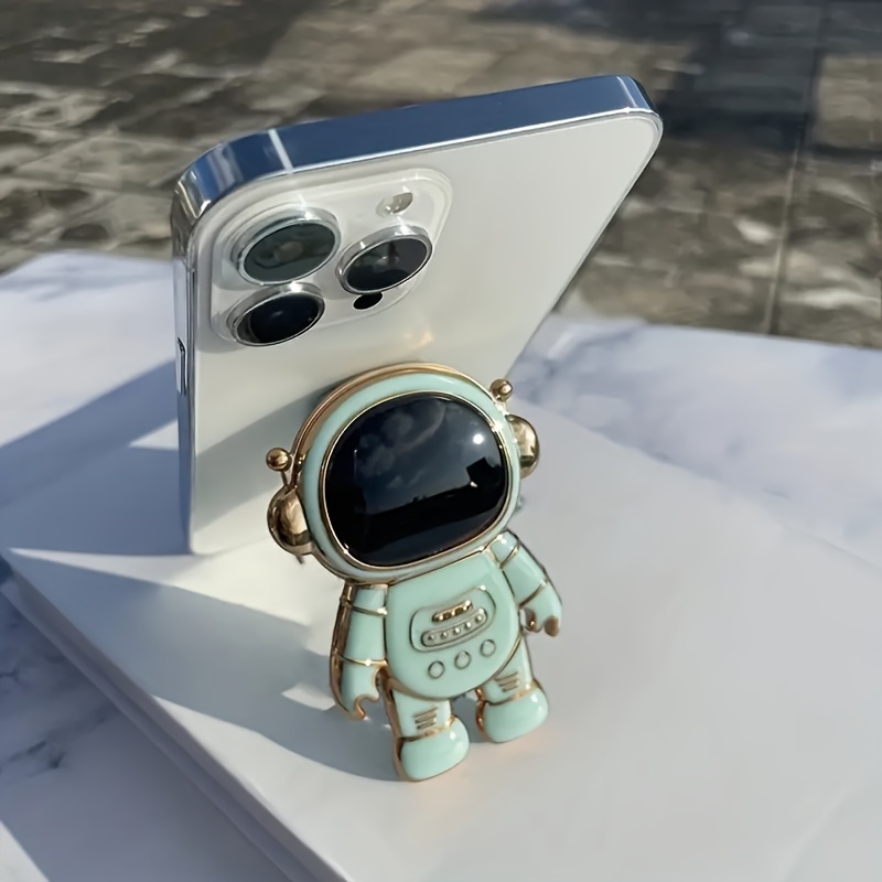 

Étui de Téléphone Astronaute Tendance Avec Support de Bureau Pliable Télescopique Avec Anneau de Support En Forme de Dessin Animé de L'espace