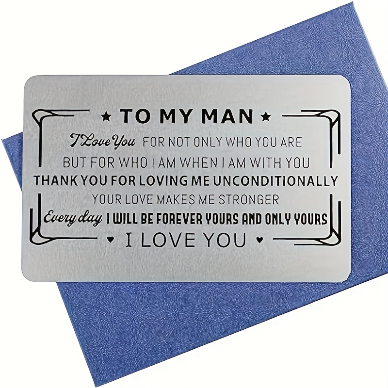 Metal Wallet Insert Card For Husband Boyfriend Anniversary - Temu