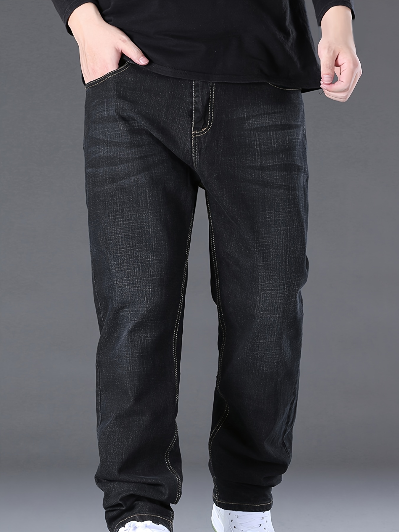 Size Mens Stretch Jeans Casual Straight For Big And Tall Guys Best Sellers Gifts | 90 Days Buyer | Temu