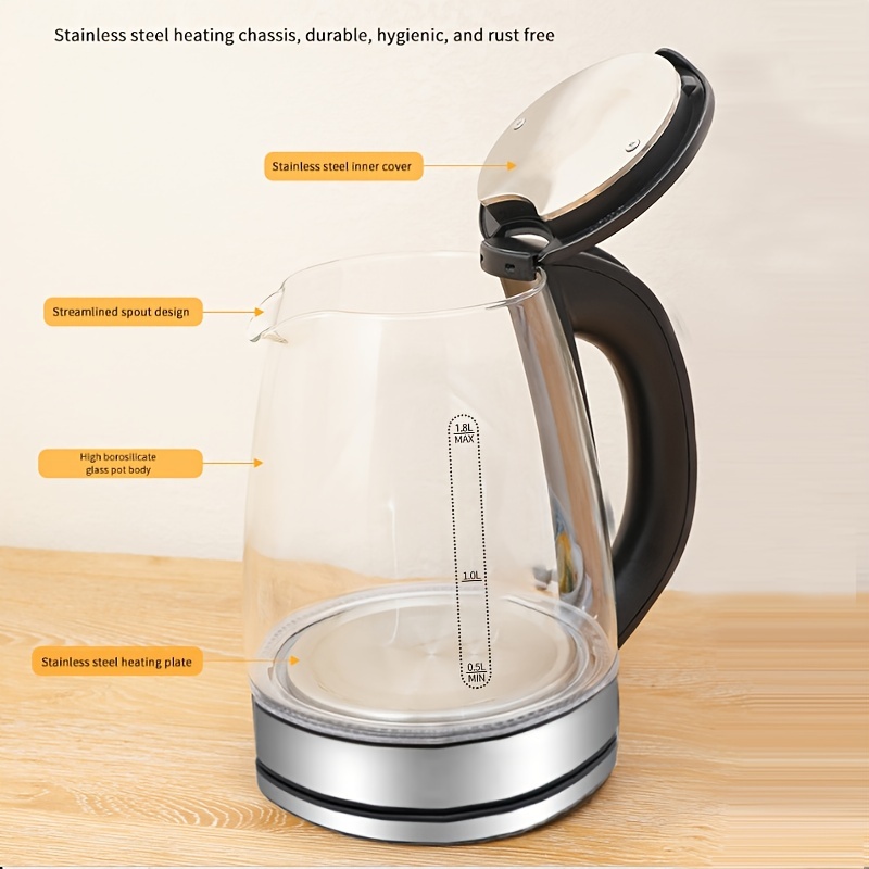 Electric Kettle 67.63oz Large Capacity Automatic Power Outage Anti-scalding  Curling Boiling Kettle Household Stainless Steel Electric Hot Kettle