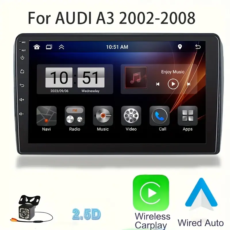 2+64gb A3 2002 2008 Hd 9 Pulgadas Android 12 Car Auto - Temu