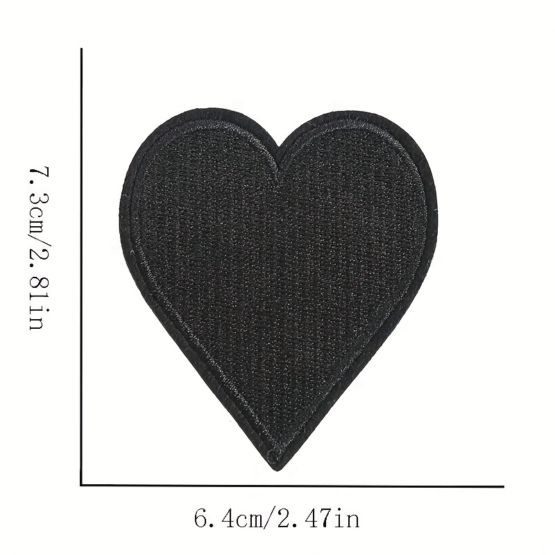 8pcs Computer Embroidery Accessories Combination, Cartoon Heart Shaped  Patch, Self-adhesive Patches For Diy Craft