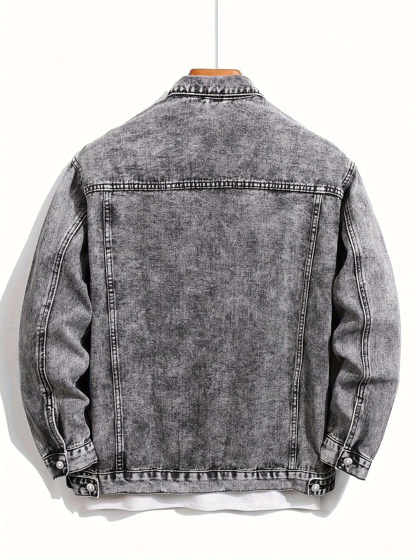 Men's Street Style Denim Jacket With Chest Pocket