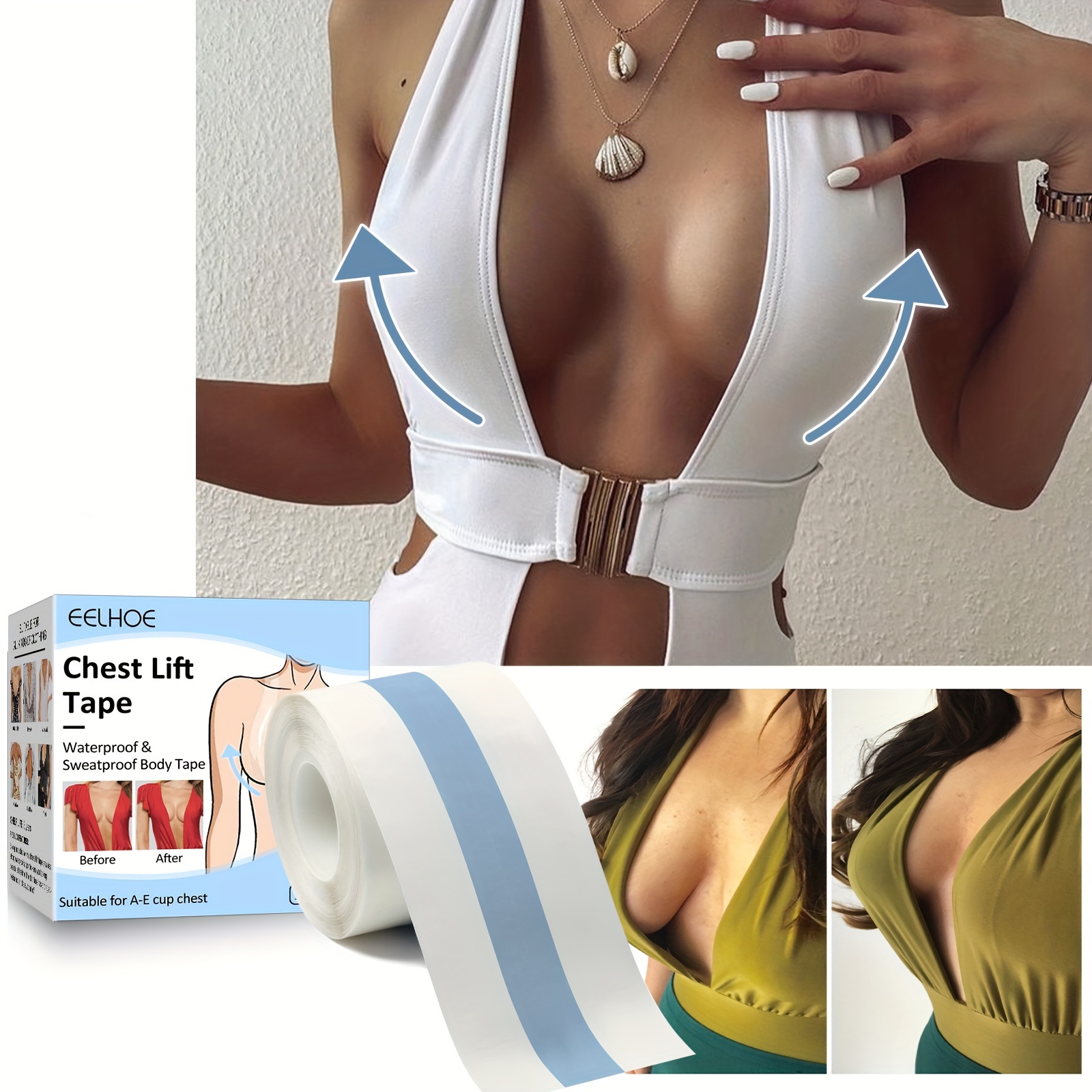 Invisible Breast Lift Tape Breathable Elastic Anti sagging - Temu