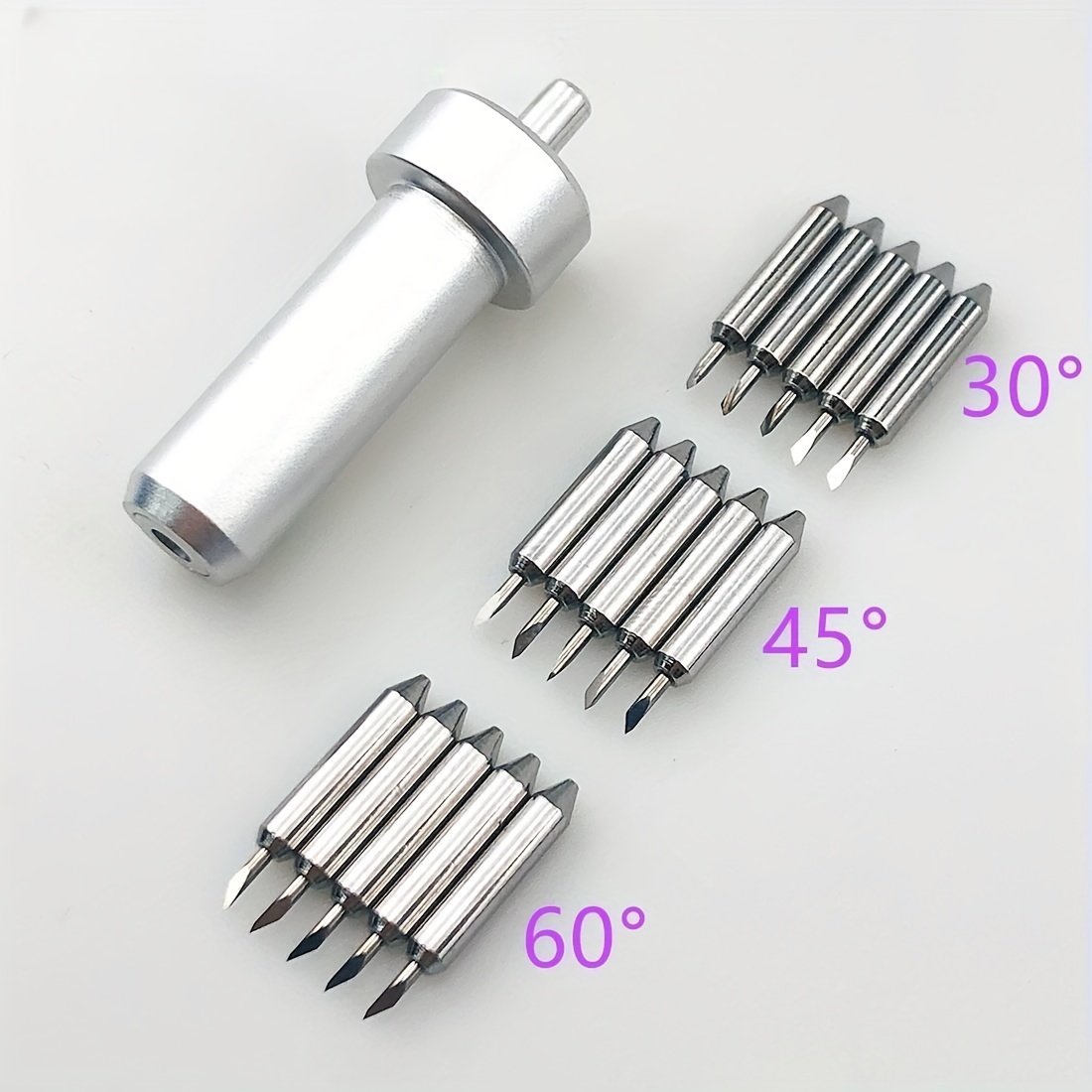

30/45/60 Degree Cutting Blades For Joy Cutting Blades+joy Blade Holder And Housing, 30° (bonded-fabric Blade)/ 45°(deep-point Blade)/ 60°(fine-point Blade), Replacement Blades, Joy, Silver