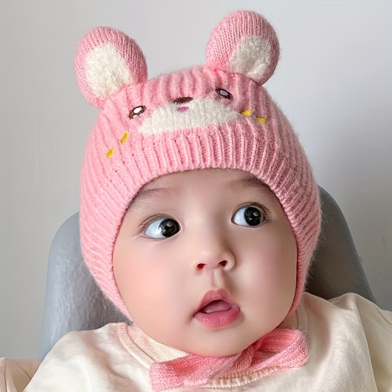 Gorro Niños Jersey Niña Gorro Tejido Protección Oídos Otoño - Temu