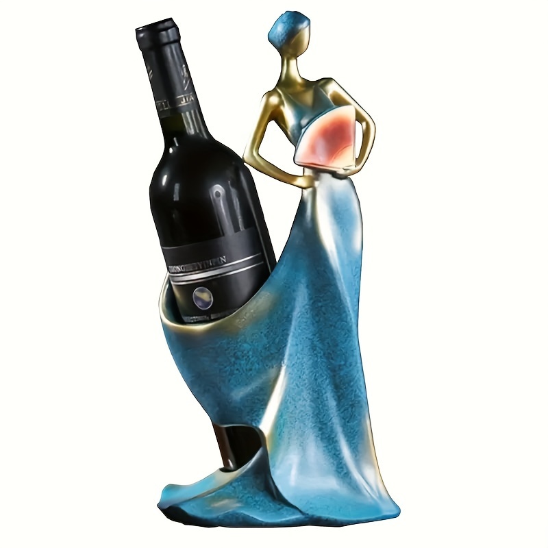 GIZNXBA Botellero Vino Vertical, Estante del Vino Encimera, Resina Botella  De Vino Titular De La Escultura, Decoración De Mesa Estante del Vino para