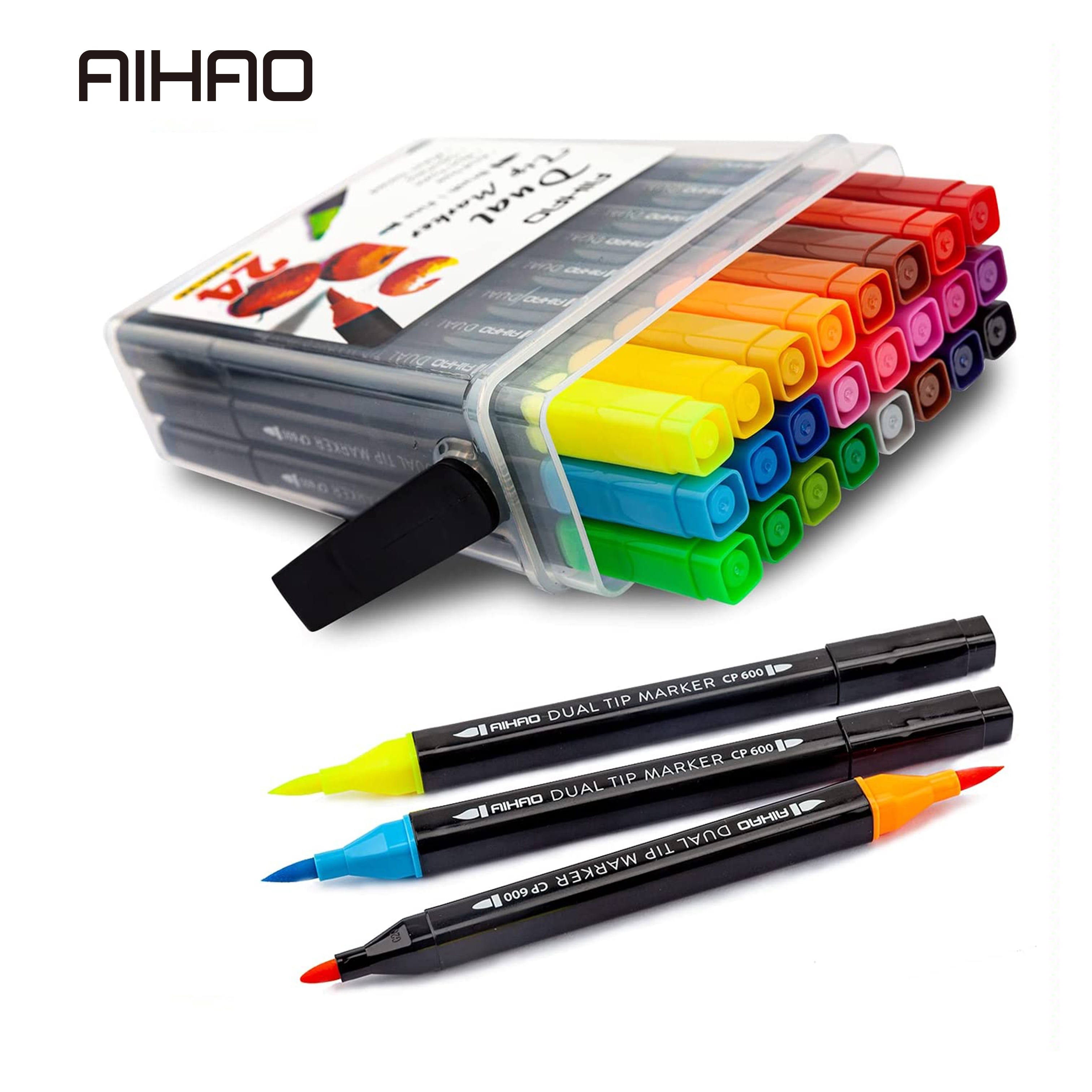 Aihao 24 Color Markers For Students washable Markers With - Temu