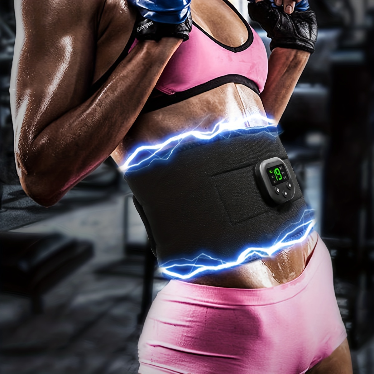 Ab Belt Abdominal Muscle Toner - Abs Stimulator USB 充電式 Abs 刺激ベルト筋肉トニングベルト男性女性トレーニングデバイス筋肉腹部