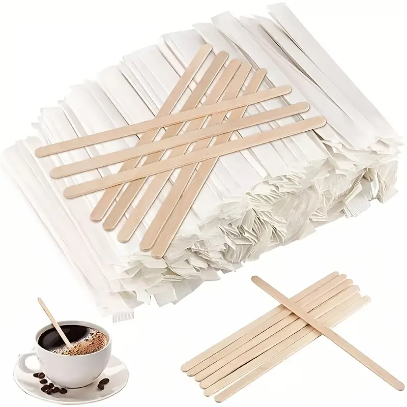 Clean And Hygienic Disposable Wooden Coffee Sticks For - Temu