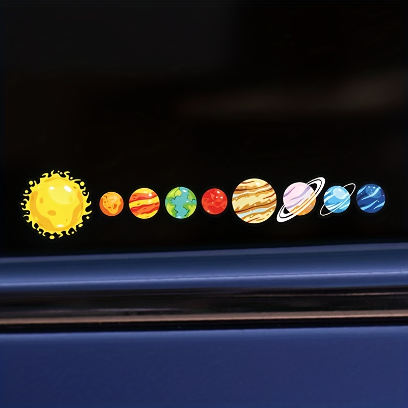 1pc Pegatinas Creativas Planetas Sistema Solar Decoraciones - Temu