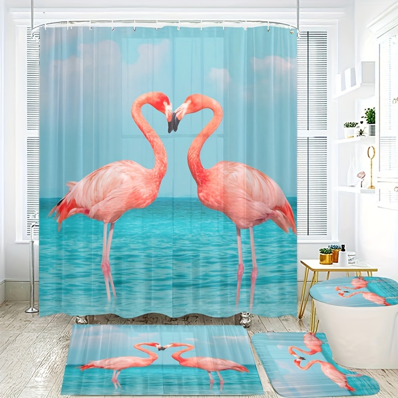 Juego de baño con cola de sirena azul con cortina de ducha, accesorios de  decoración de baño con alfombras antideslizantes, cubierta para tapa de