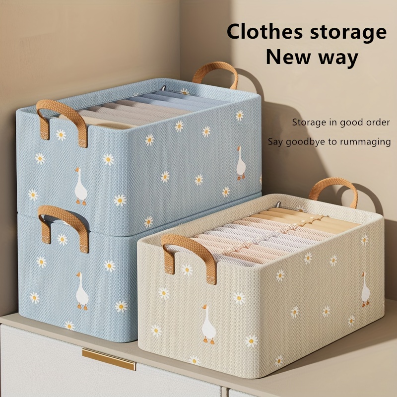 1psc Christmas Gift Cute Duck Storage Box Sorting Box - Temu