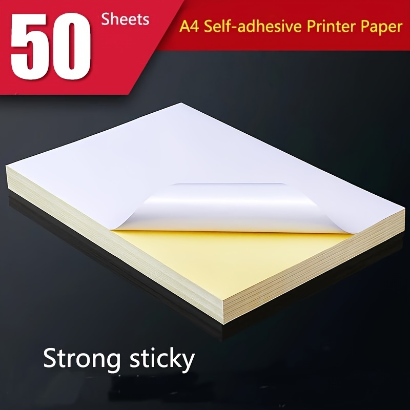 100 Sheets of A4 White Inkjet Laser Printer Paper Craft Copier Stickers  Matte Writing Paper Thickened Printable Label Paper - AliExpress
