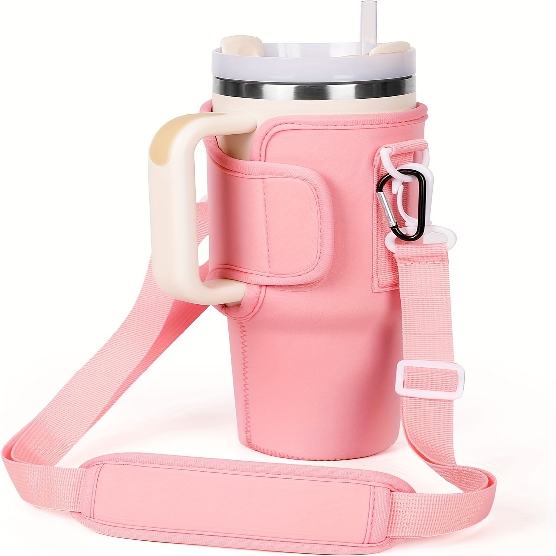 1pc Adjustable Water Bottle Holder With Strap For Stanley, Universal  Tumbler Sleeve Sling Bag For 40-128oz Water Bottle