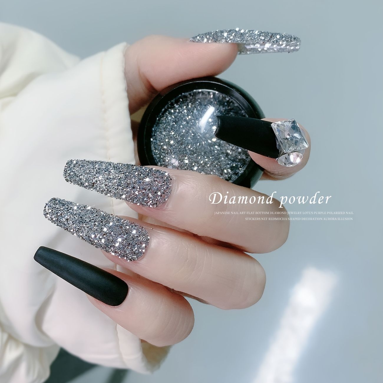 Glitter Nail Powder Light Reflection Sparkling Triangle Glitter Holographic Nail  Glitter Dust Laser Silver Mirror Effect Nail Art Decoration - Beauty &  Personal Care - Temu