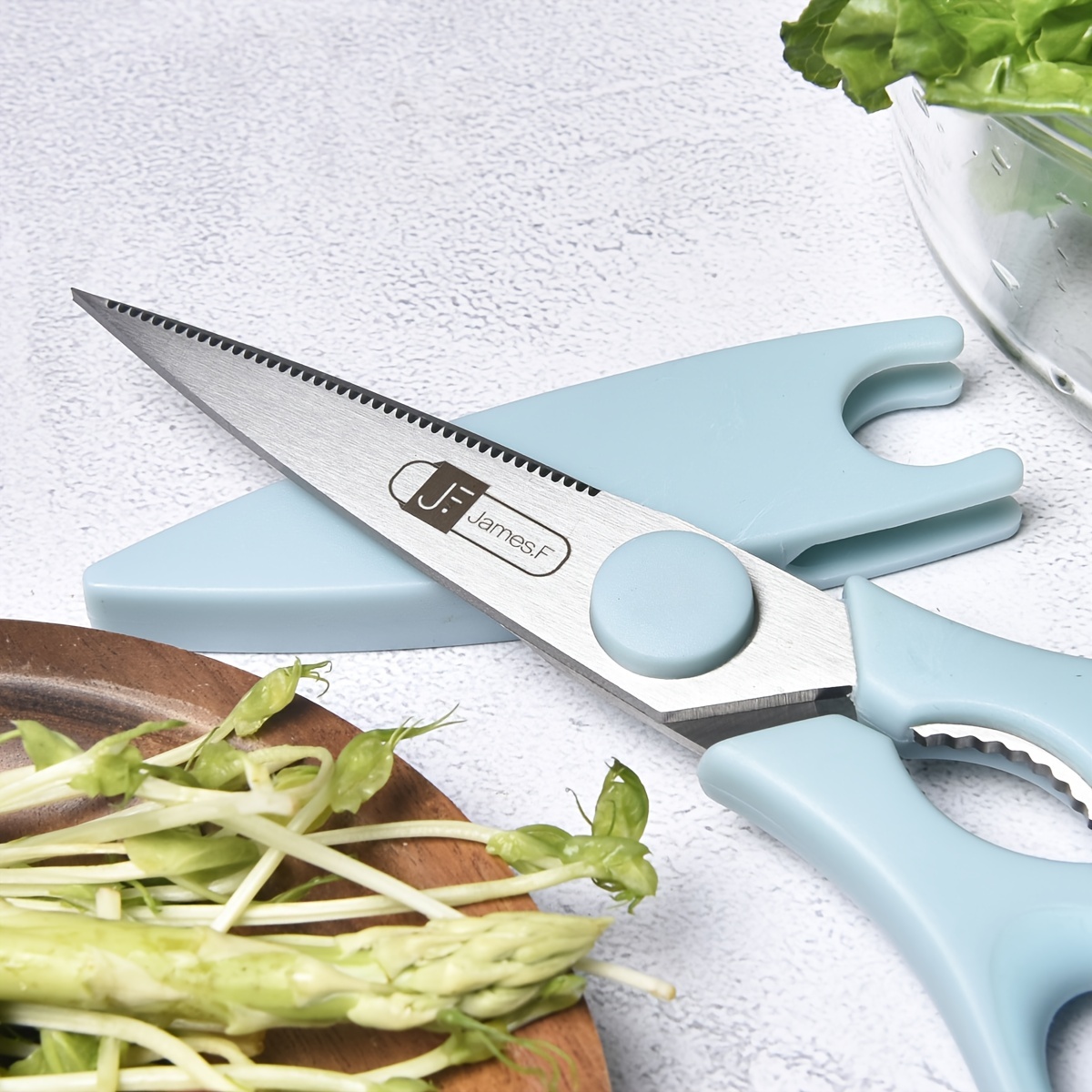  Misen Heavy Duty Kitchen Shears - Versatile Kitchen Scissors  for Meat, Poultry & More - Easy Clean Kitchen Shears/Scissors -  Ambidextrous Comfort Handle - Gray : Home & Kitchen
