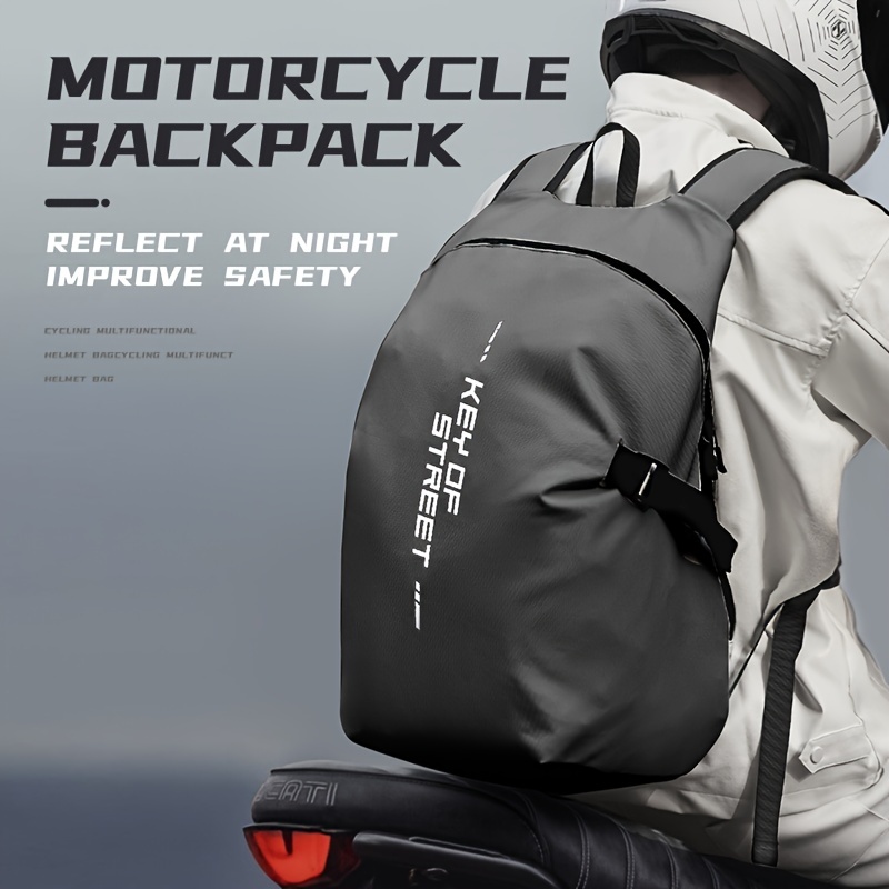 Motocentric Motorcycle Backpack Helmet Bag Waterproof Carbon - Temu