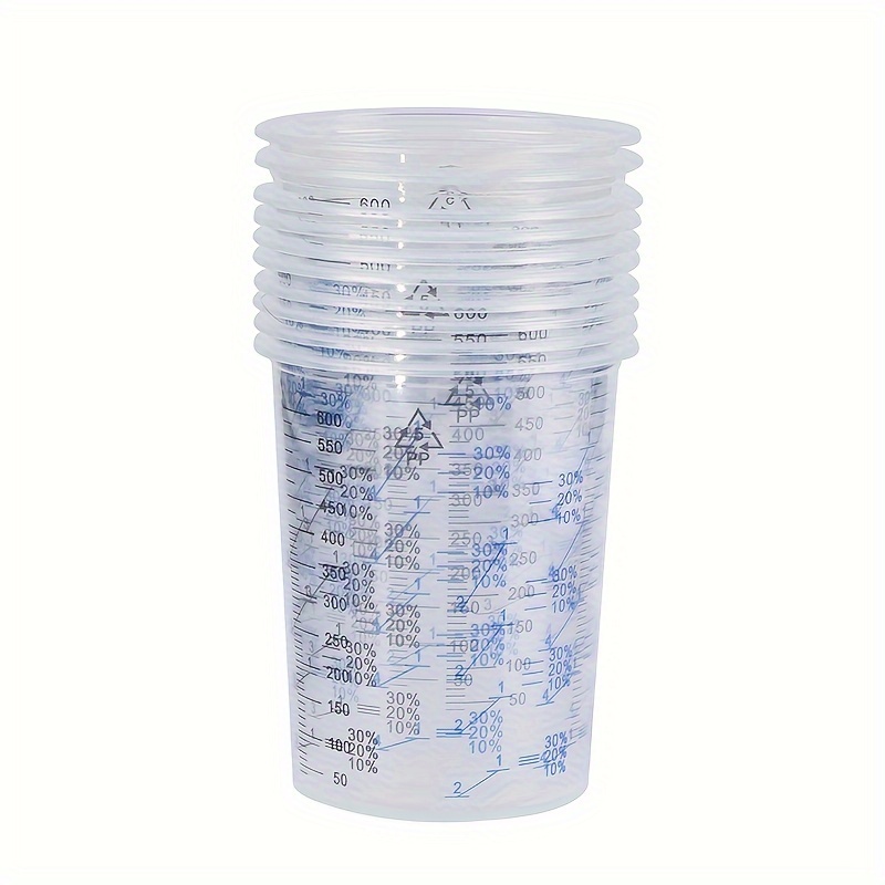 10pcs 20.29oz Plastic Paint Mixing Cup, Mixing Pot Paint Mixing Calibration  Cup, Today's Best Daily Deals