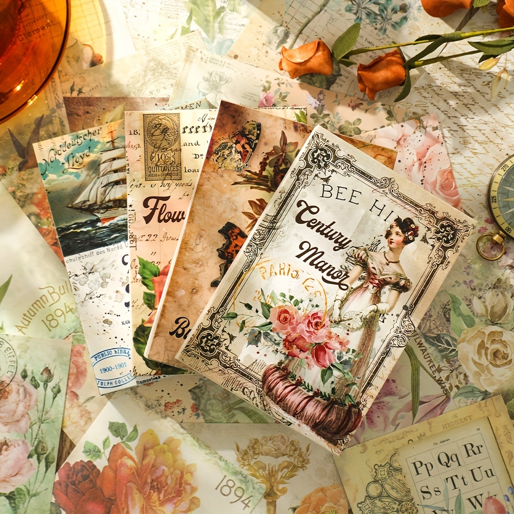 Vintage Material Paper: Anna's Dream Series Collage Book - Temu