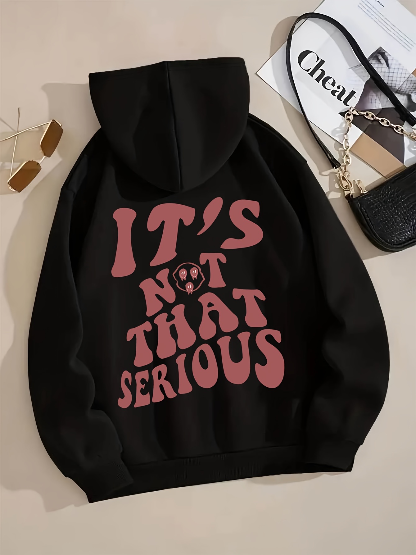 Cartoon Anime Letter Print Hoodie