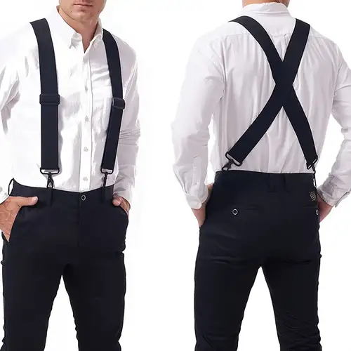 Mens Adjustable X Back Suspender Mens Elastic Strap Y Shaped Mens Dress  Suspender Ideal Choice For Gifts - Jewelry & Accessories - Temu