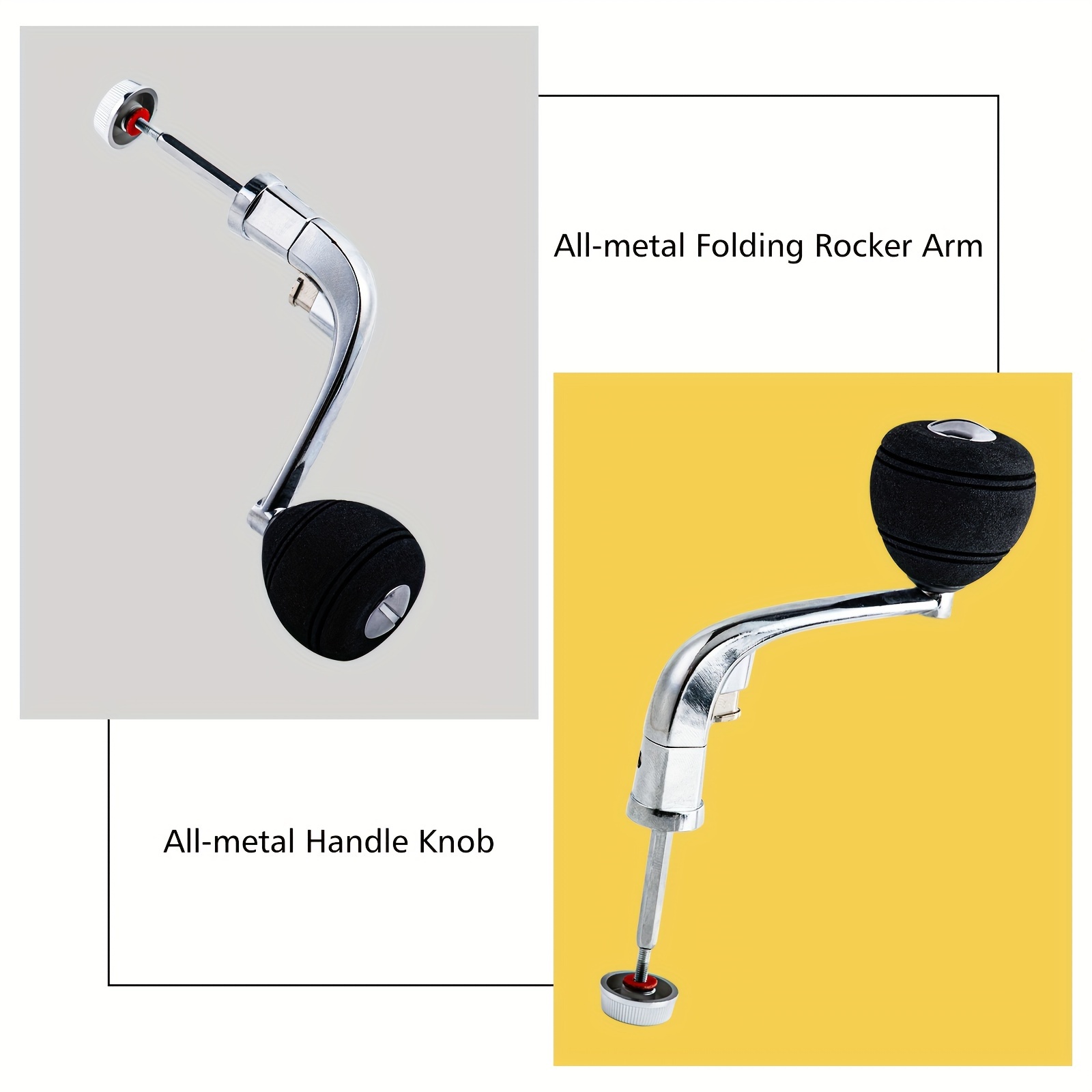 s M L) Fishing Reel Handle Metal Rocker Arms Grip - Temu