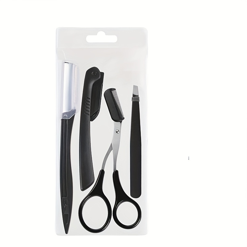 4pcs Eyebrow Grooming Kit Stainless Steel Set
