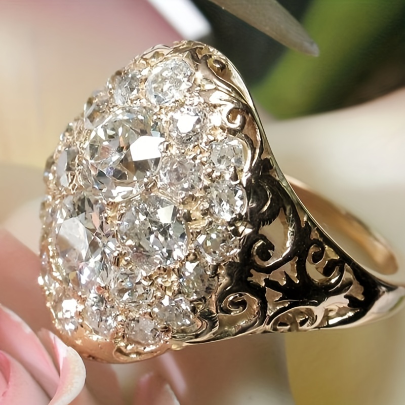 Vintage Cubic Zirconia Engagement Ring
