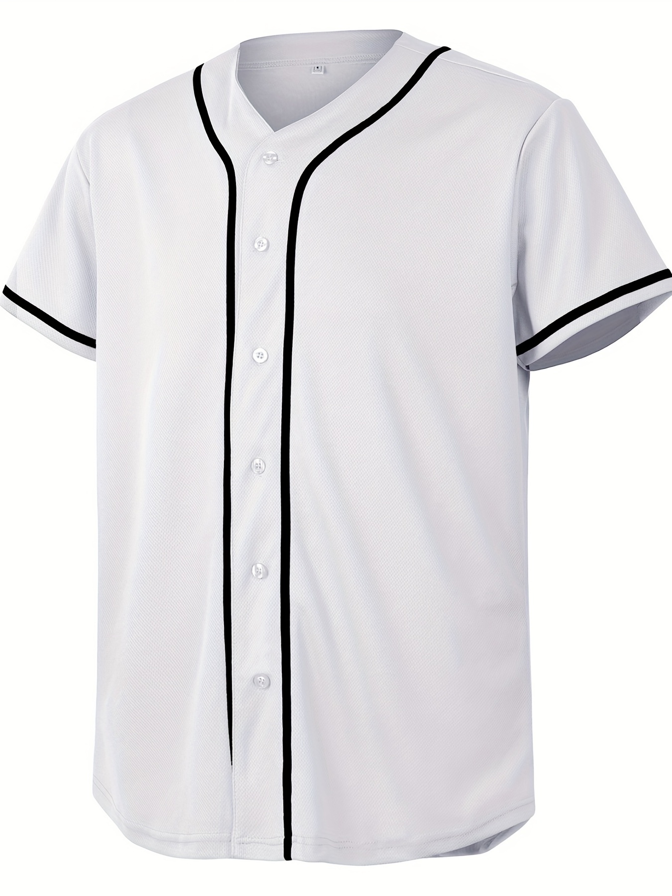 Fashion Blank Baseball Jersey Plain Button-Down Breathable Soft