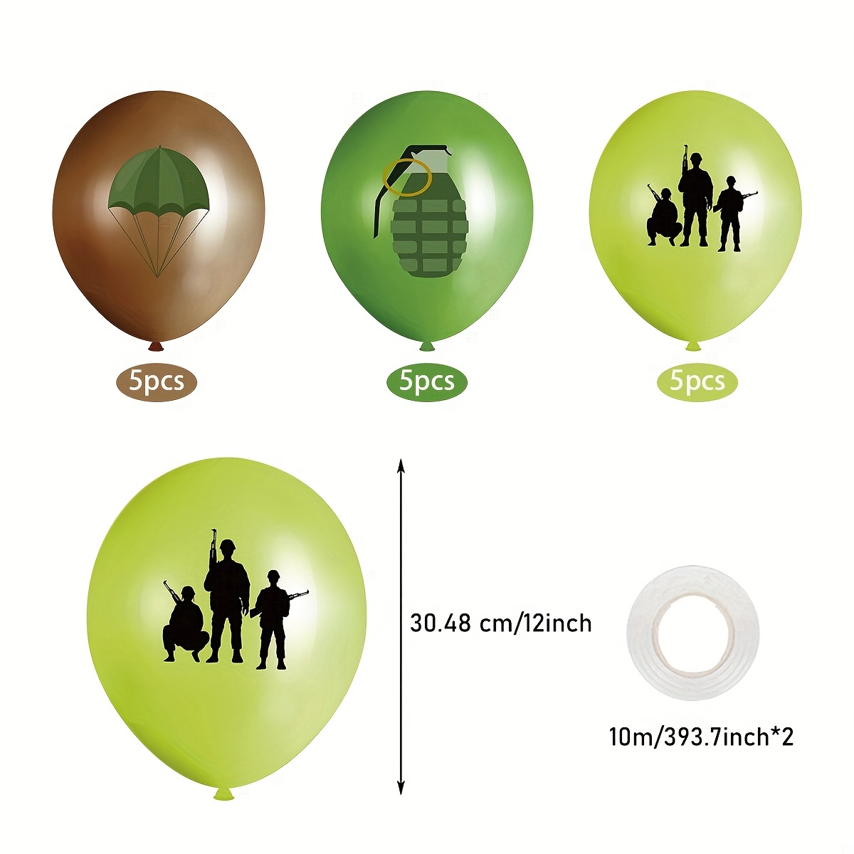 Camouflage Balloons Outdoors Themed Hunting Military Party - Temu