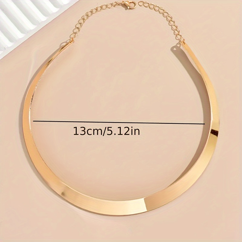 1pc-Stainless Steel 18K Gold Plated Chain Herringbone Necklace Golden Choker Necklaces for Women Girl Gifts Jewelry, Jewels,Stainless Steel,Temu