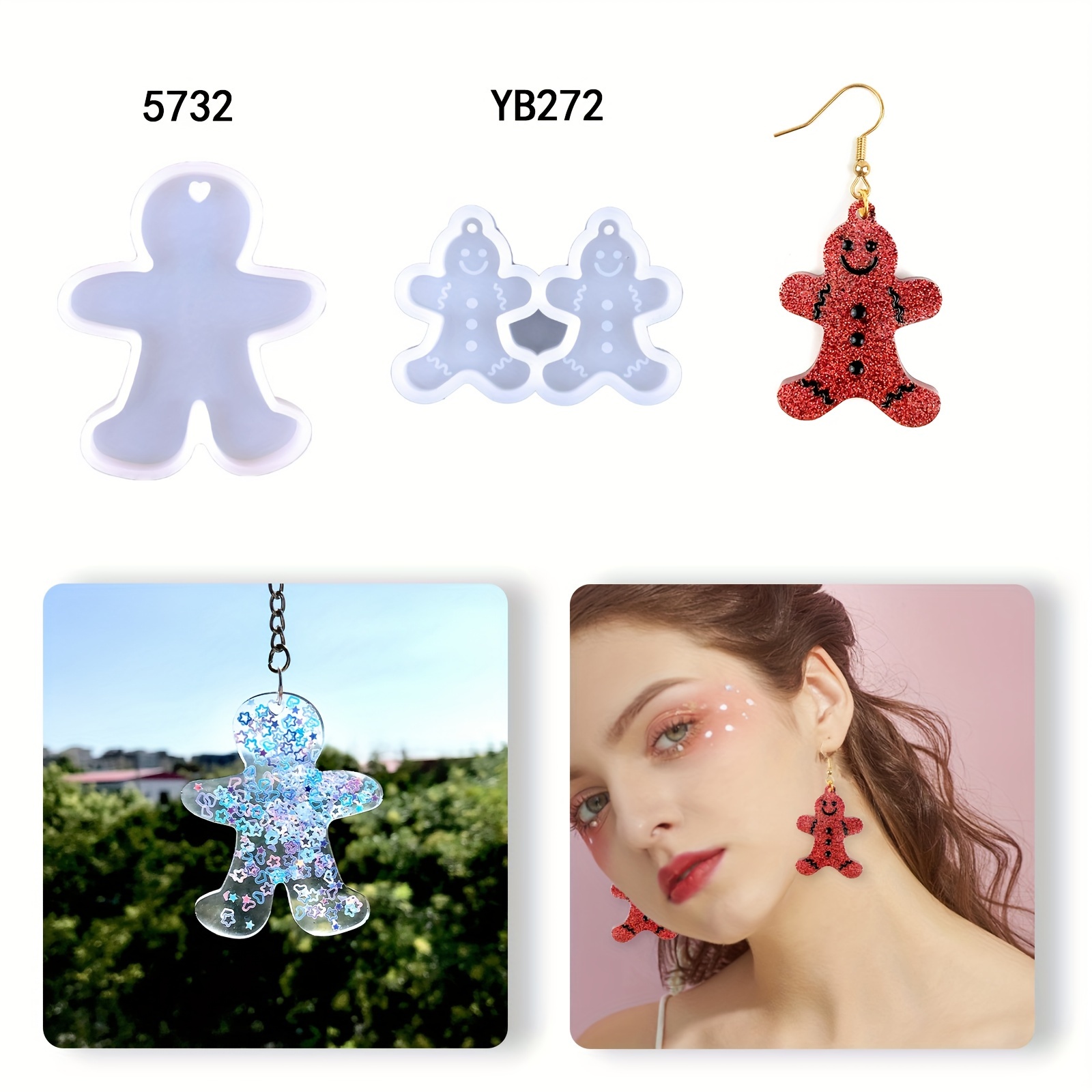  Holographic Resin Molds Jewelry,2Pcs Resin Earring Molds of  Geometric Dangle Designs with Earring Backs & Hooks Set, Variety Size  Holographic Earring Molds for Epoxy Resin : Arts, Crafts & Sewing