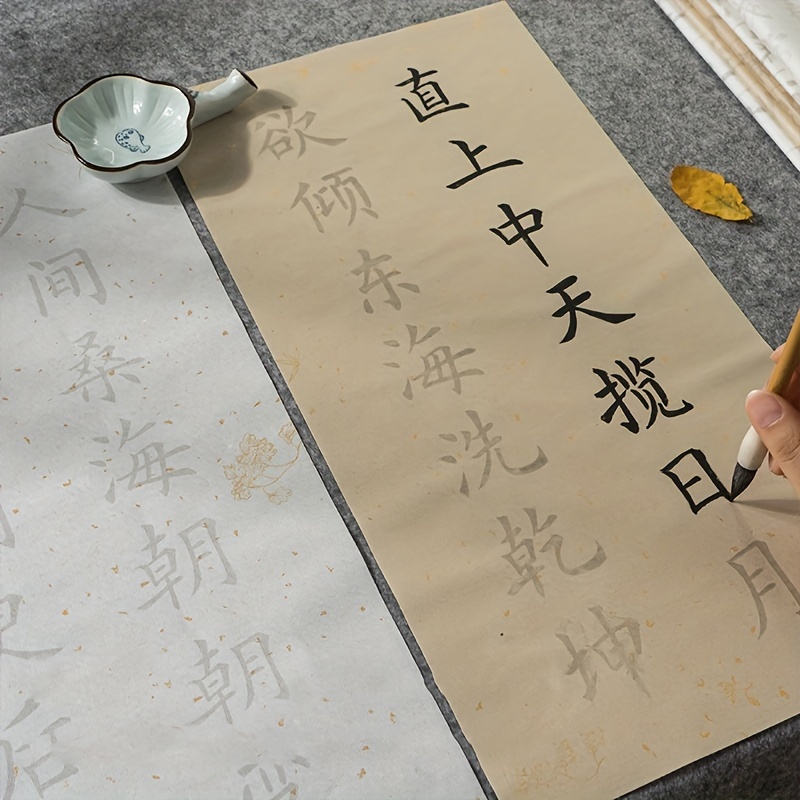 Rice Paper Chinese Calligraphy Brush Writing Grid Paper/rice - Temu