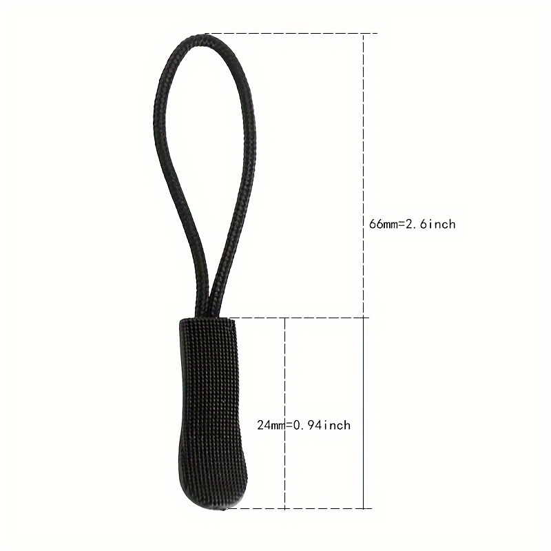 Heavy Duty U Shape Nylon Zipper Pulls Zipper Tags Zipper Extension
